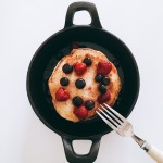 もっちもちビーガン豆腐パンケーキ〈Vegan Tofu pancakes〉